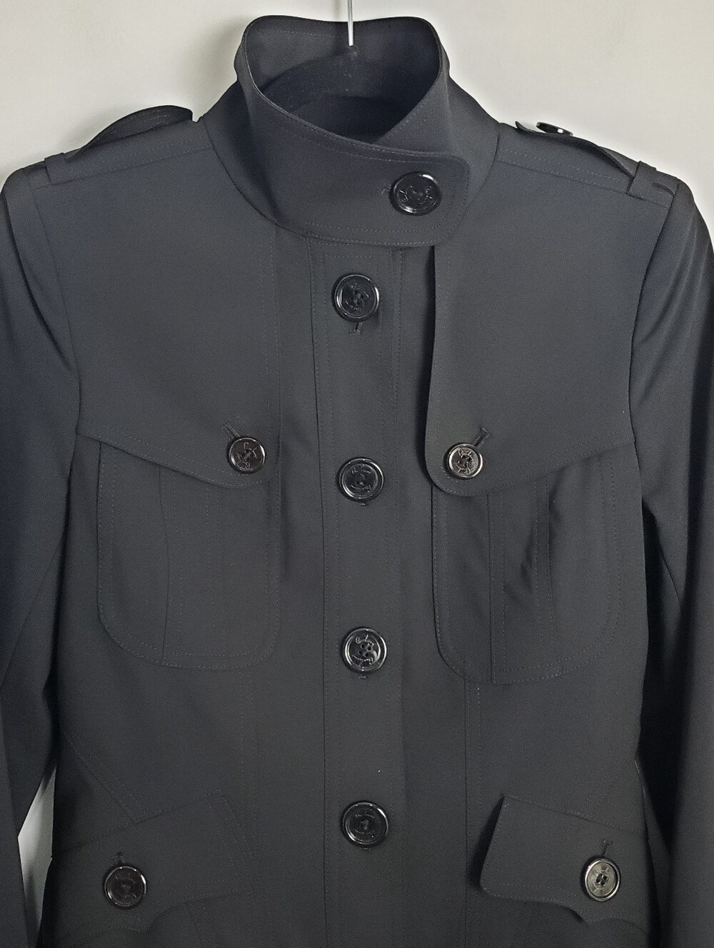 BURBERRY LONDON SLIM FIT BLACK Wool JACKET SIZE UK 4/  US 2 - Picture 5 of 16